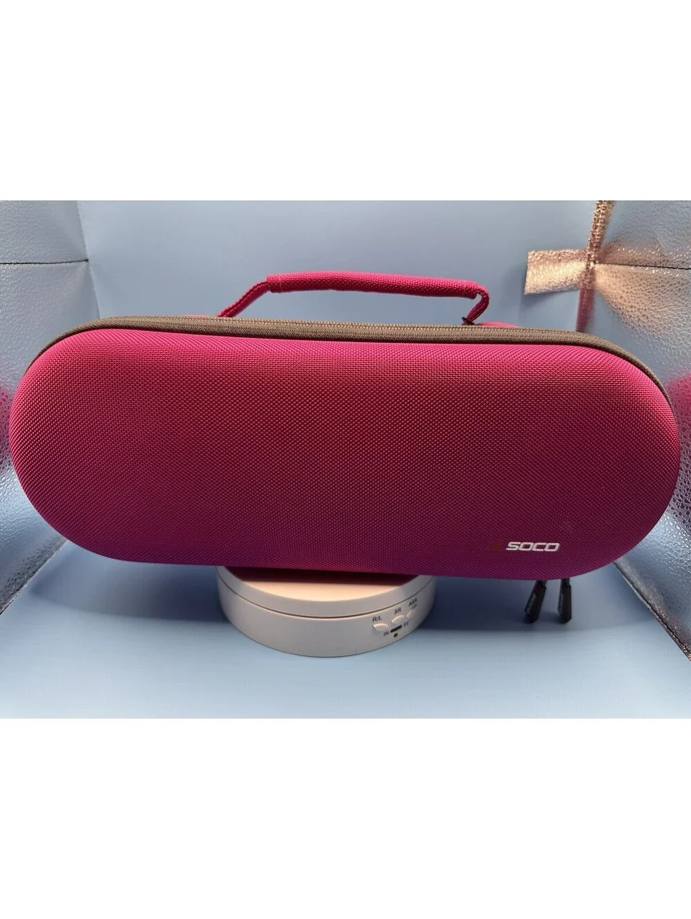 Dyson Airwrap HS01 Multi-Styler Nickel Fuchsia w/Case 3 Attachments Tested